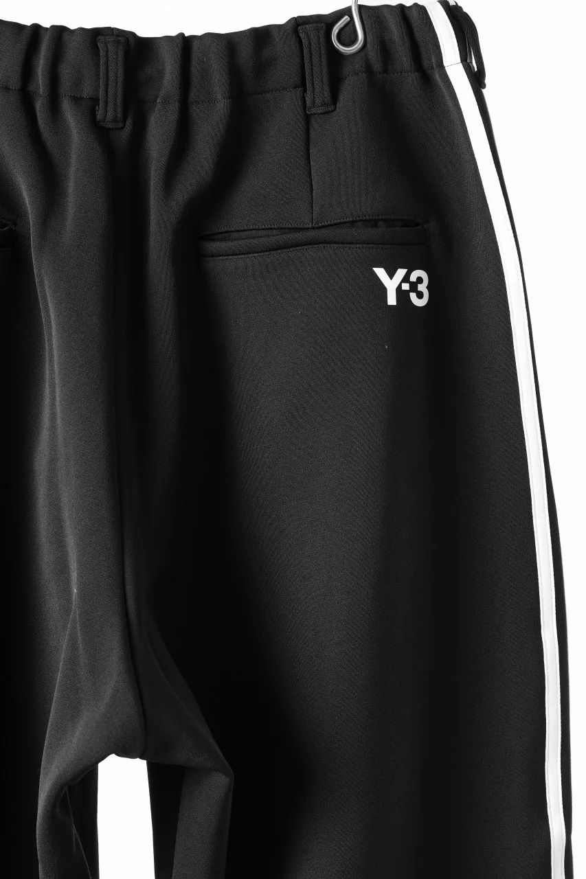 Y-3 Yohji Yamamoto THREE STRIPES TRACK PANTS (BLACK x OFF WHITE) - Image 10