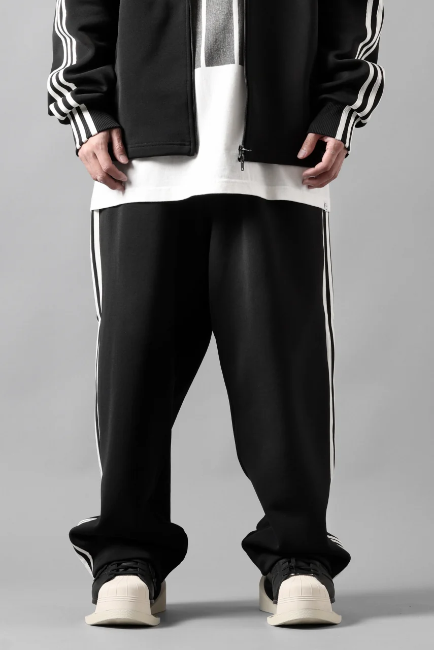 Y-3 Yohji Yamamoto THREE STRIPES TRACK PANTS (BLACK x OFF WHITE) - Image 15