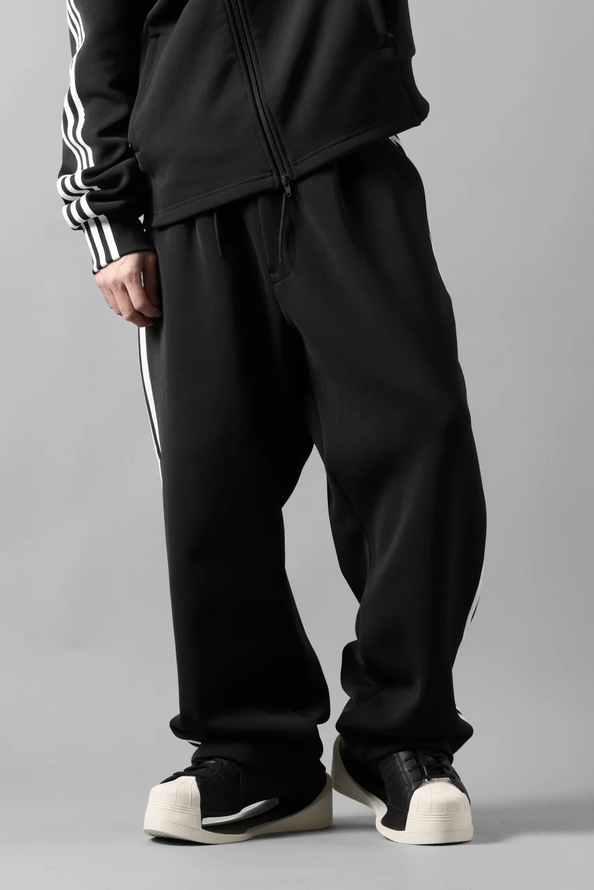 Y-3 Yohji Yamamoto THREE STRIPES TRACK PANTS (BLACK x OFF WHITE) - Image 16