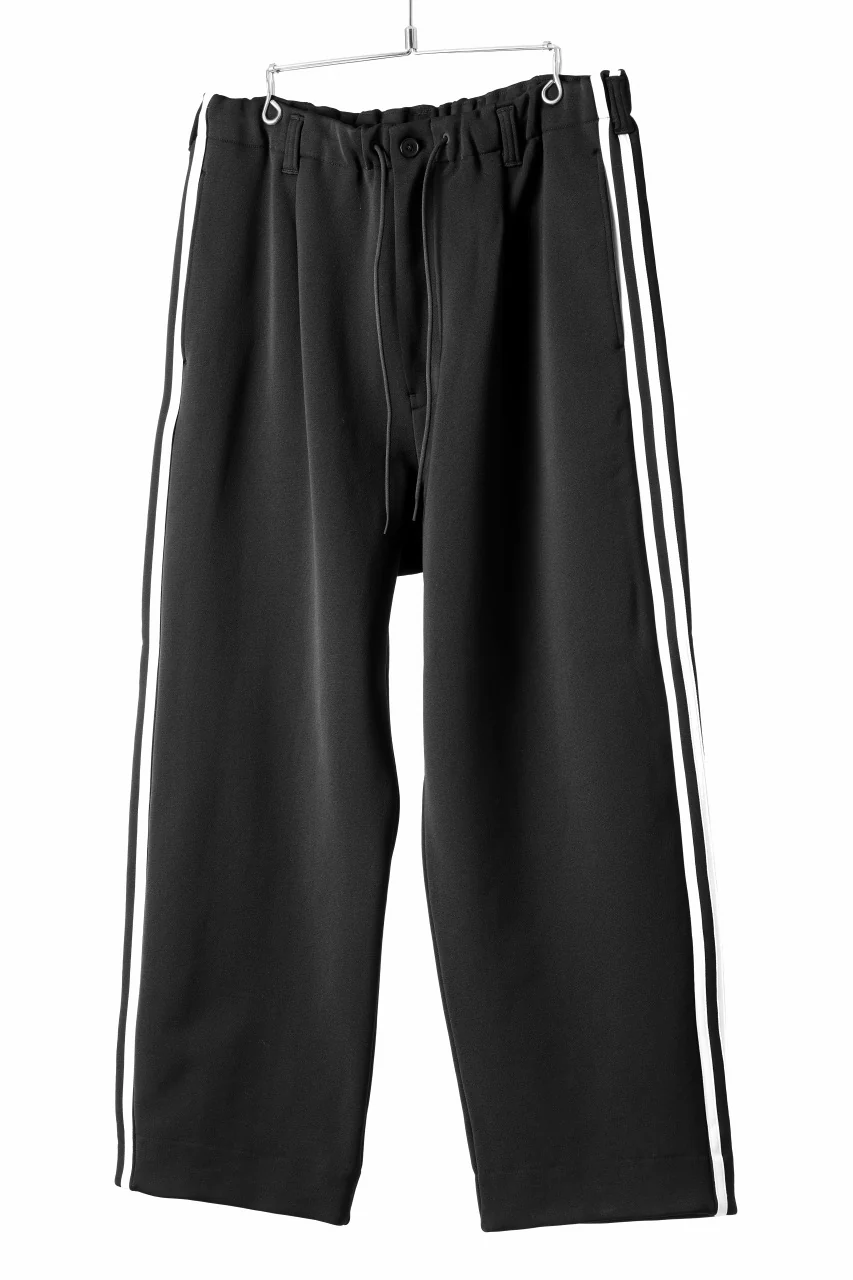 Y-3 Yohji Yamamoto THREE STRIPES TRACK PANTS (BLACK x OFF WHITE) - Image 2