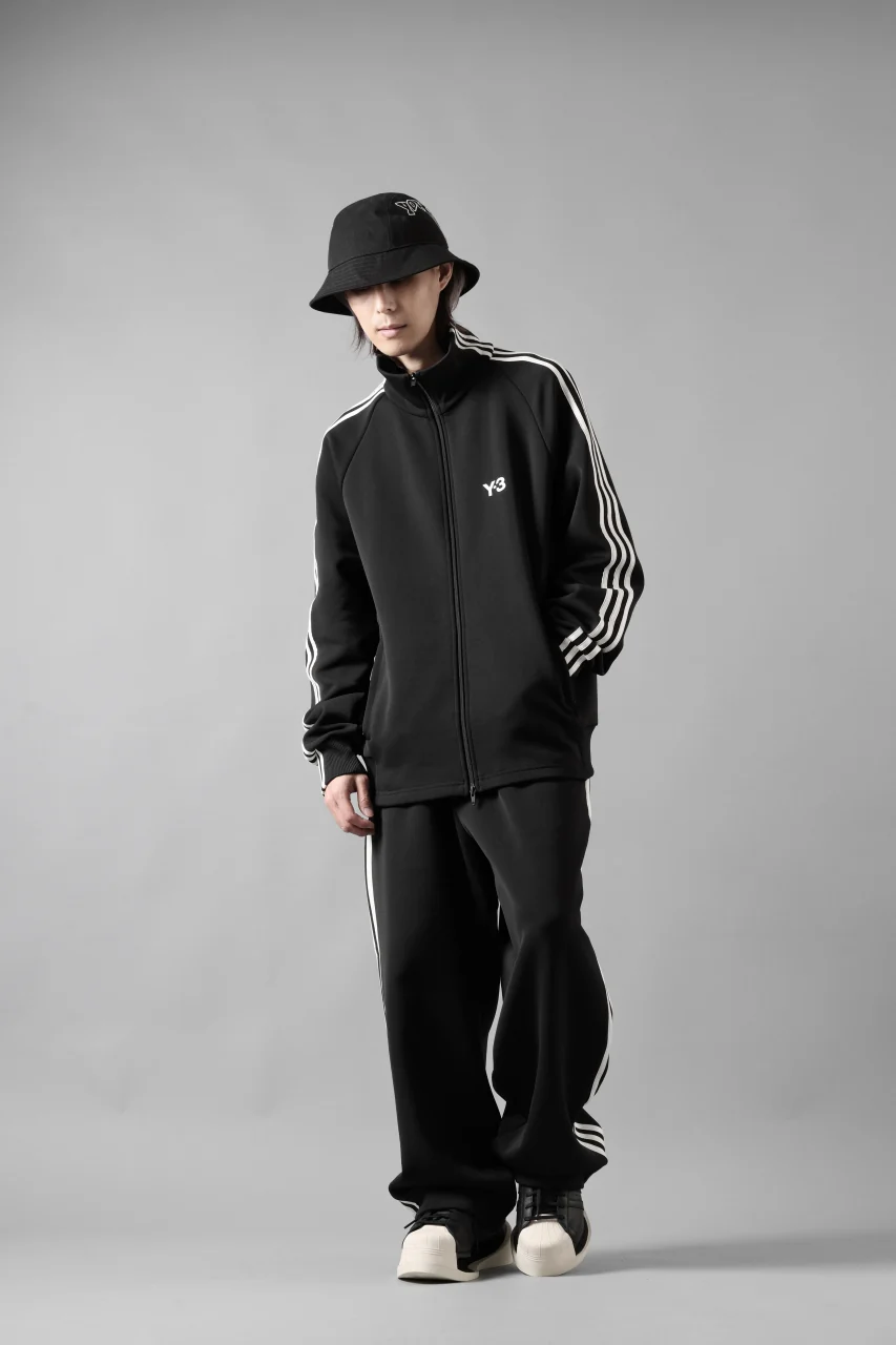 Y-3 Yohji Yamamoto THREE STRIPES TRACK PANTS (BLACK x OFF WHITE) - Image 21