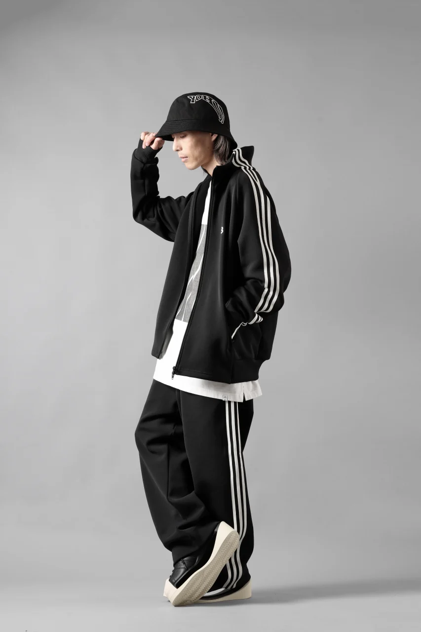 Y-3 Yohji Yamamoto THREE STRIPES TRACK PANTS (BLACK x OFF WHITE) - Image 32