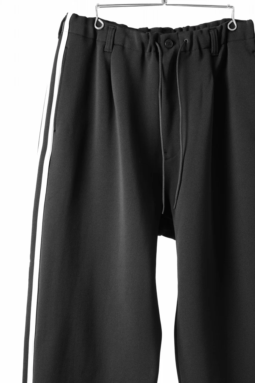 Y-3 Yohji Yamamoto THREE STRIPES TRACK PANTS (BLACK x OFF WHITE) - Image 6