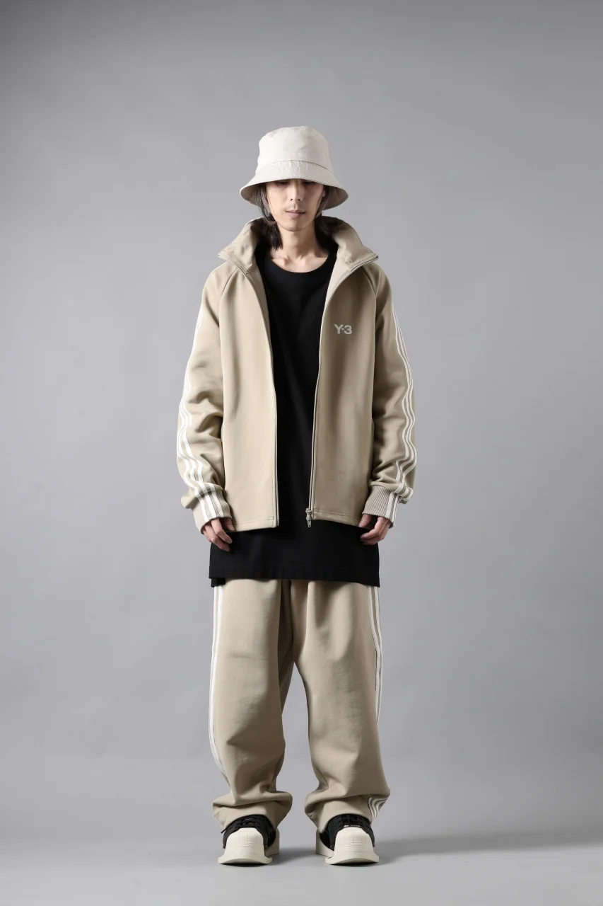 Y-3 Yohji Yamamoto THREE STRIPES TRACK PANTS (KHAKI x OFF WHITE) - Image 25