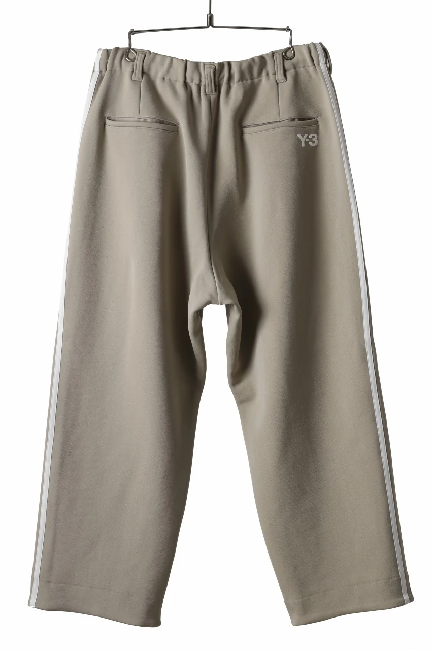 Y-3 Yohji Yamamoto THREE STRIPES TRACK PANTS (KHAKI x OFF WHITE) - Image 3