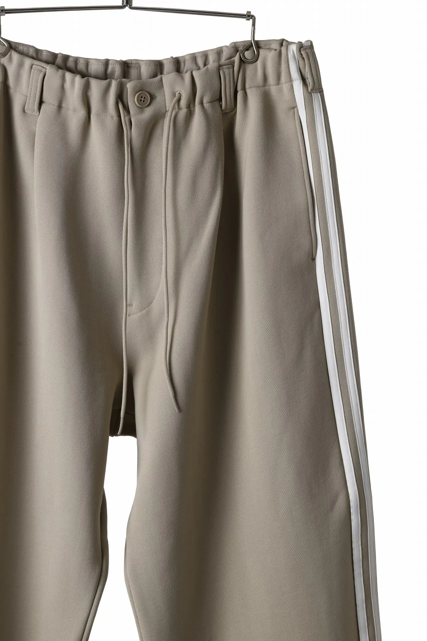 Y-3 Yohji Yamamoto THREE STRIPES TRACK PANTS (KHAKI x OFF WHITE) - Image 6