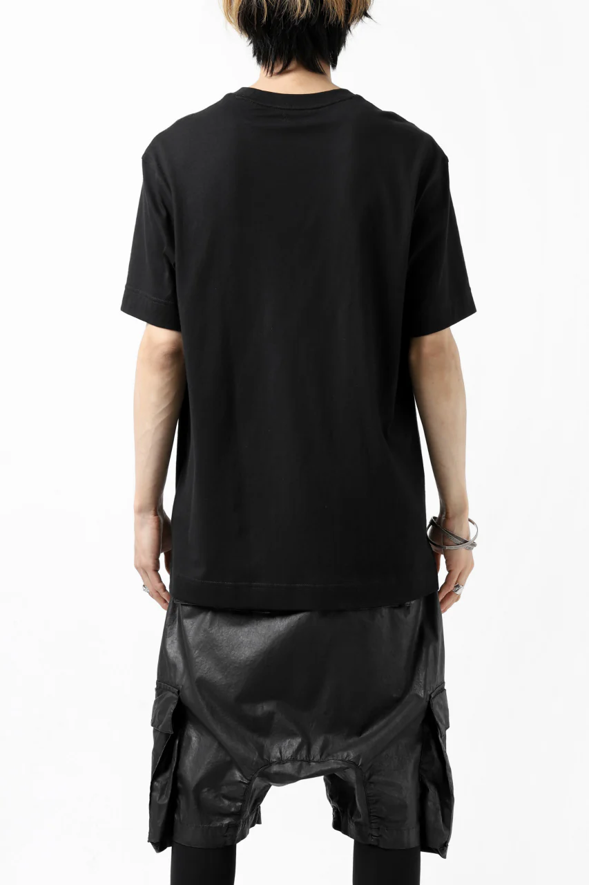Y-3 Yohji Yamamoto U SQUARE LABEL GRAPHIC SS TEE / REFLECTION LOGO (BLACK) - Image 6