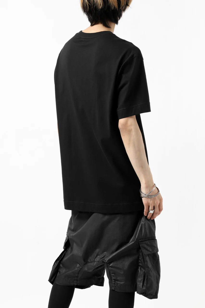 Y-3 Yohji Yamamoto U SQUARE LABEL GRAPHIC SS TEE / REFLECTION LOGO (BLACK) - Image 7