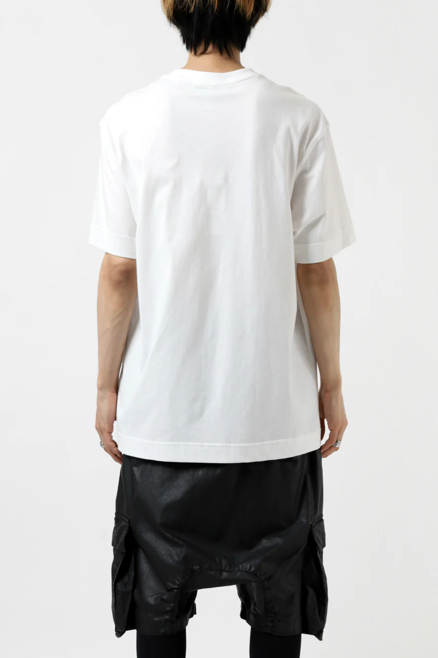 Y-3 Yohji Yamamoto U SQUARE LABEL GRAPHIC SS TEE / REFLECTION LOGO (WHITE) - Image 7