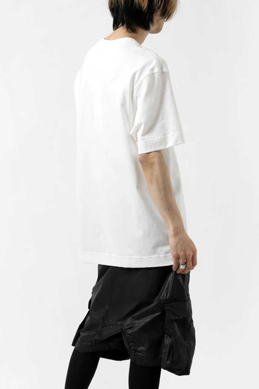 Y-3 Yohji Yamamoto U SQUARE LABEL GRAPHIC SS TEE / REFLECTION LOGO (WHITE) - Image 8