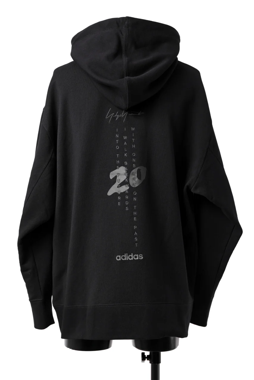 Y-3 Yohji Yamamoto UNISEX CHEST LOGO HOODIE PARKA / FRENCH TERRY (BLACK)