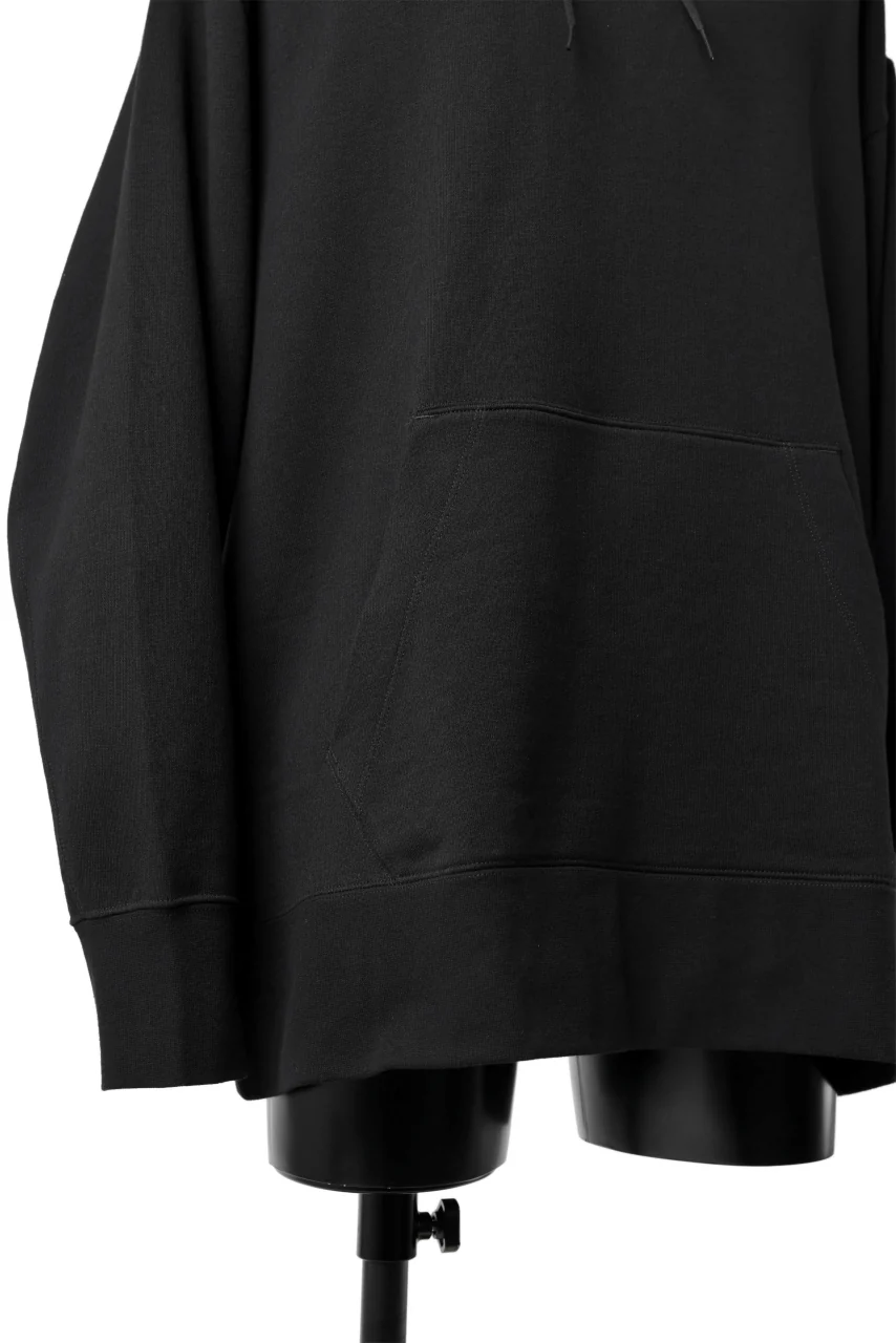 Y-3 Yohji Yamamoto UNISEX CHEST LOGO HOODIE PARKA / FRENCH TERRY (BLACK) - Image 12