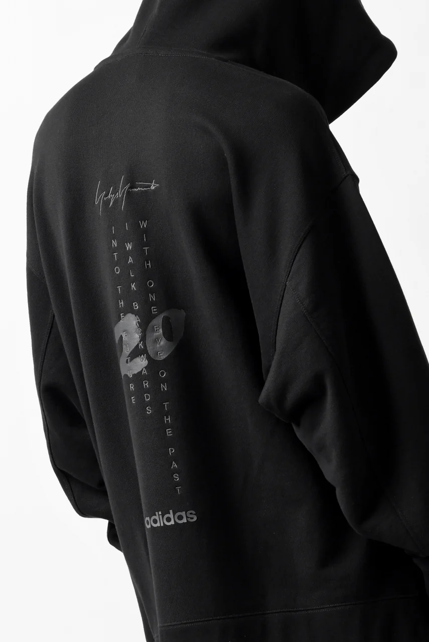 Y-3 Yohji Yamamoto UNISEX CHEST LOGO HOODIE PARKA / FRENCH TERRY (BLACK) - Image 30