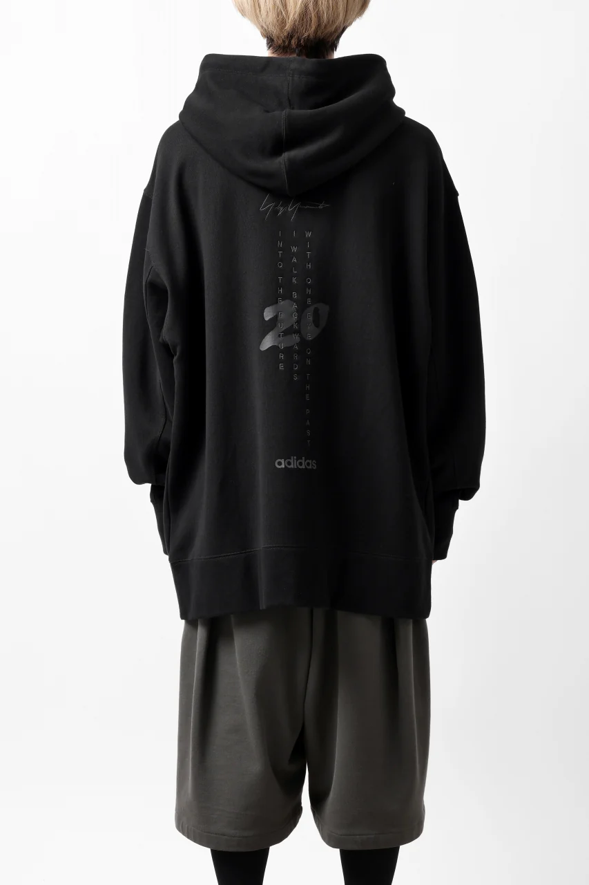 Y-3 Yohji Yamamoto UNISEX CHEST LOGO HOODIE PARKA / FRENCH TERRY (BLACK) - Image 5