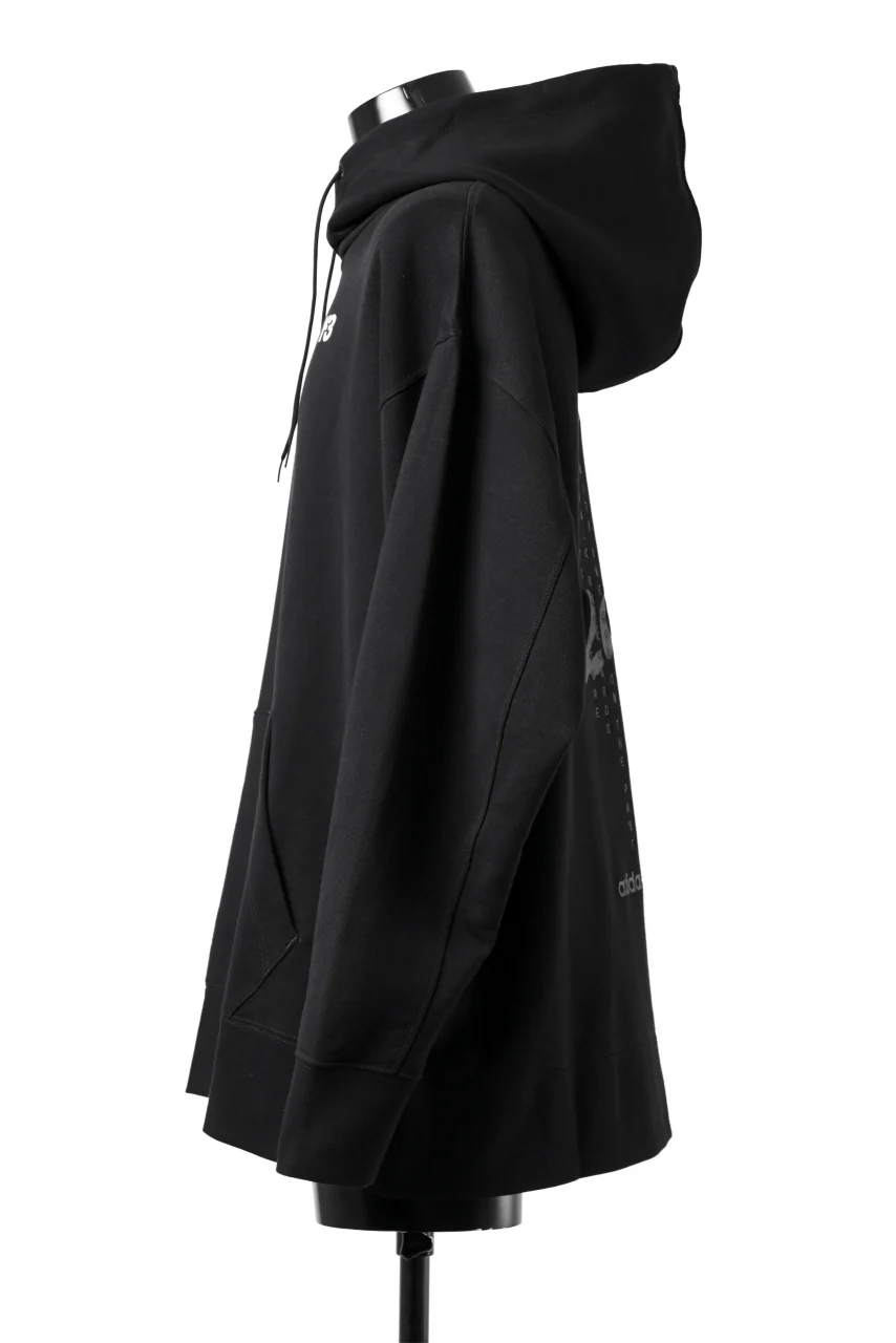 Y-3 Yohji Yamamoto UNISEX CHEST LOGO HOODIE PARKA / FRENCH TERRY (BLACK) - Image 8