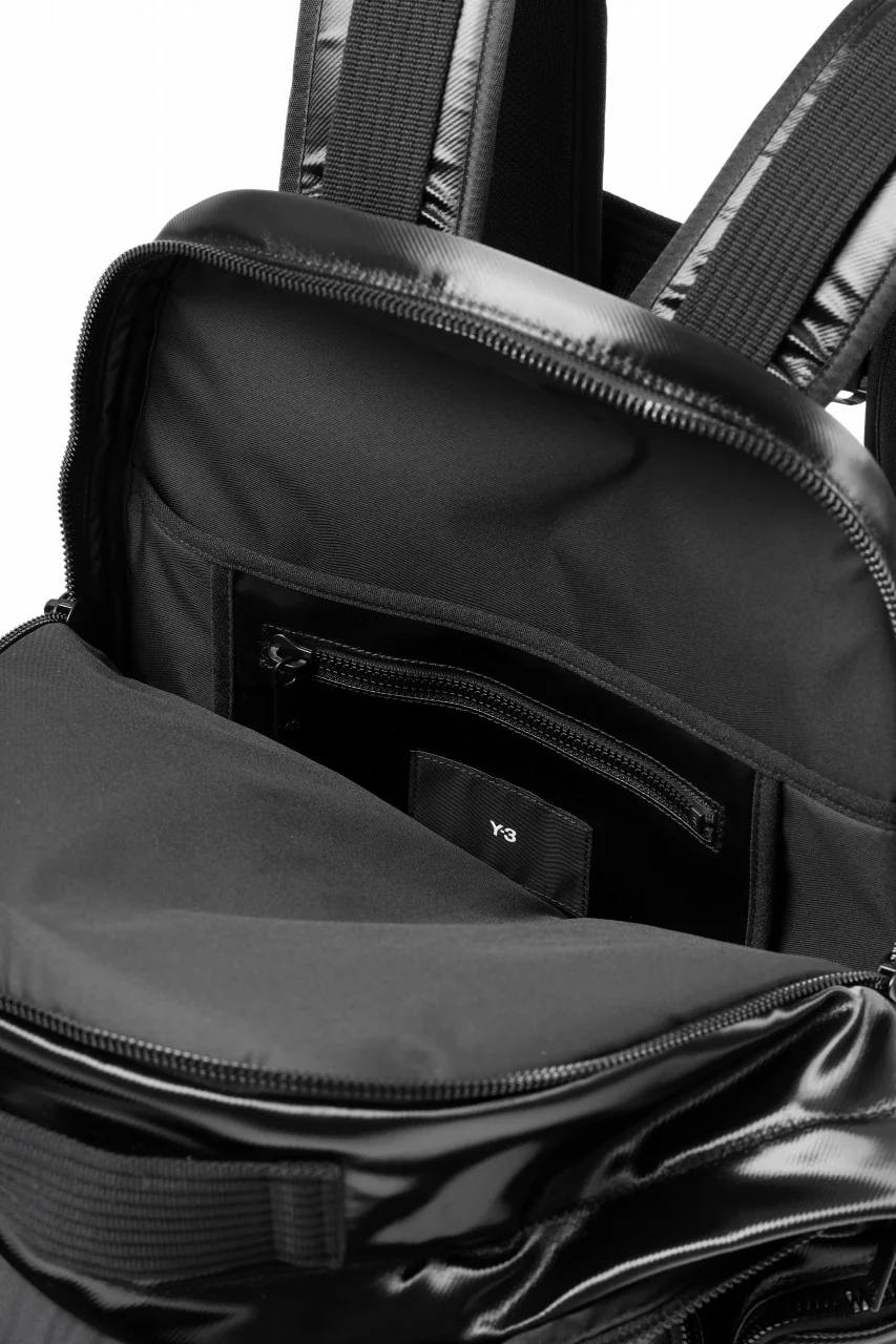 Y-3 Yohji Yamamoto UTILITY BACK PACK / SYNTHETIC LEATHER (BLACK) - Image 11