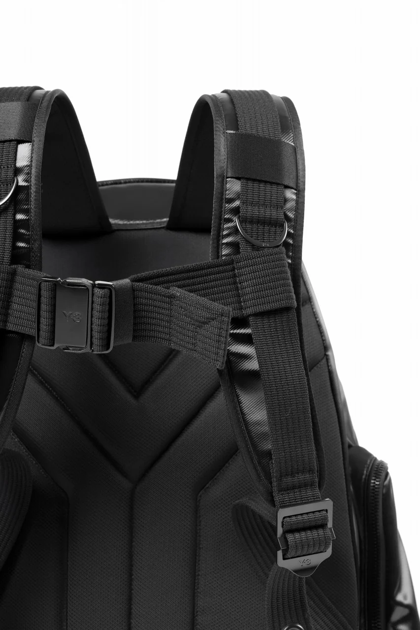 Y-3 Yohji Yamamoto UTILITY BACK PACK / SYNTHETIC LEATHER (BLACK) - Image 14