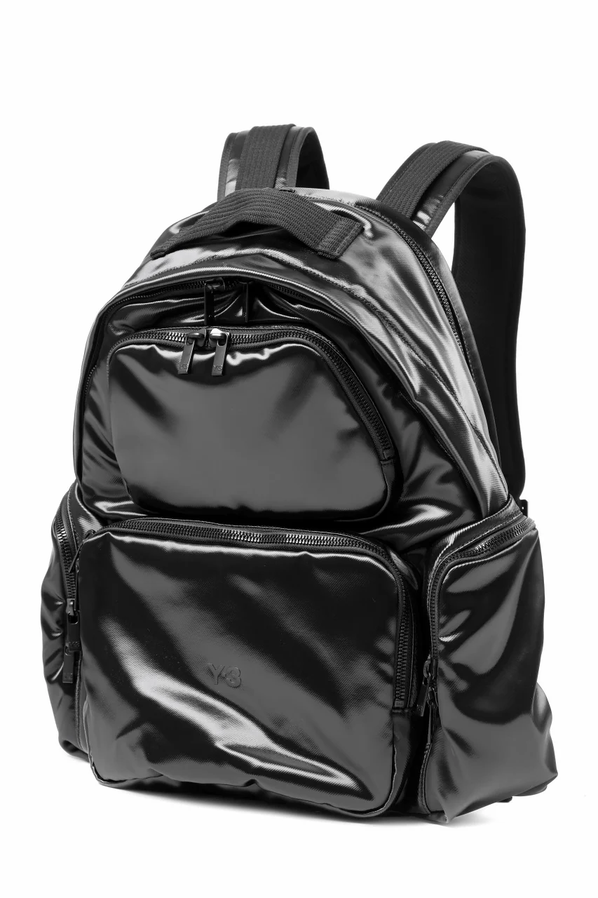 Y-3 Yohji Yamamoto UTILITY BACK PACK / SYNTHETIC LEATHER (BLACK) - Image 3