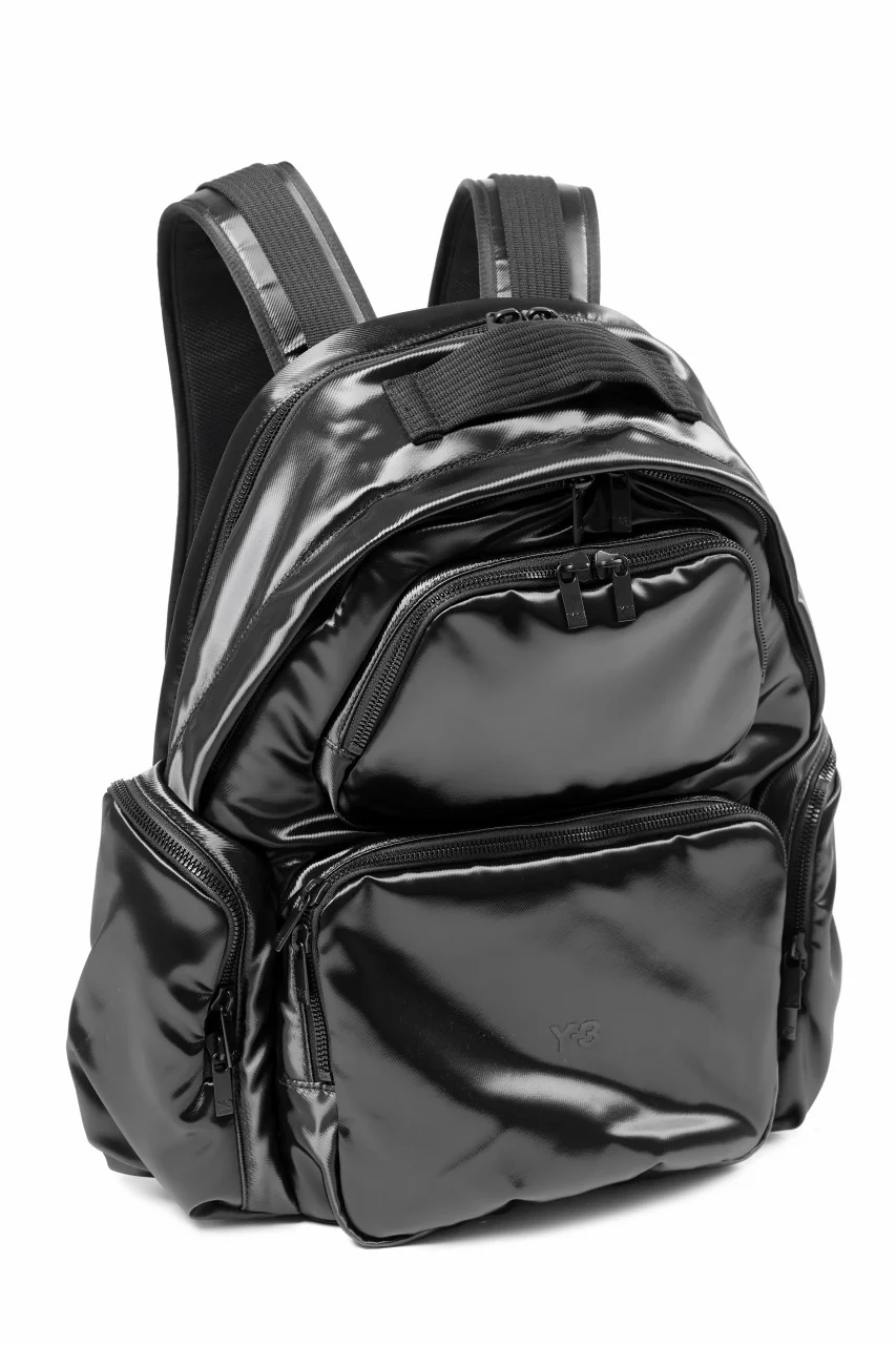 Y-3 Yohji Yamamoto UTILITY BACK PACK / SYNTHETIC LEATHER (BLACK) - Image 4