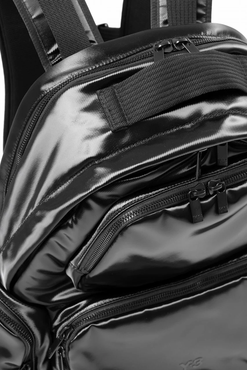 Y-3 Yohji Yamamoto UTILITY BACK PACK / SYNTHETIC LEATHER (BLACK) - Image 9