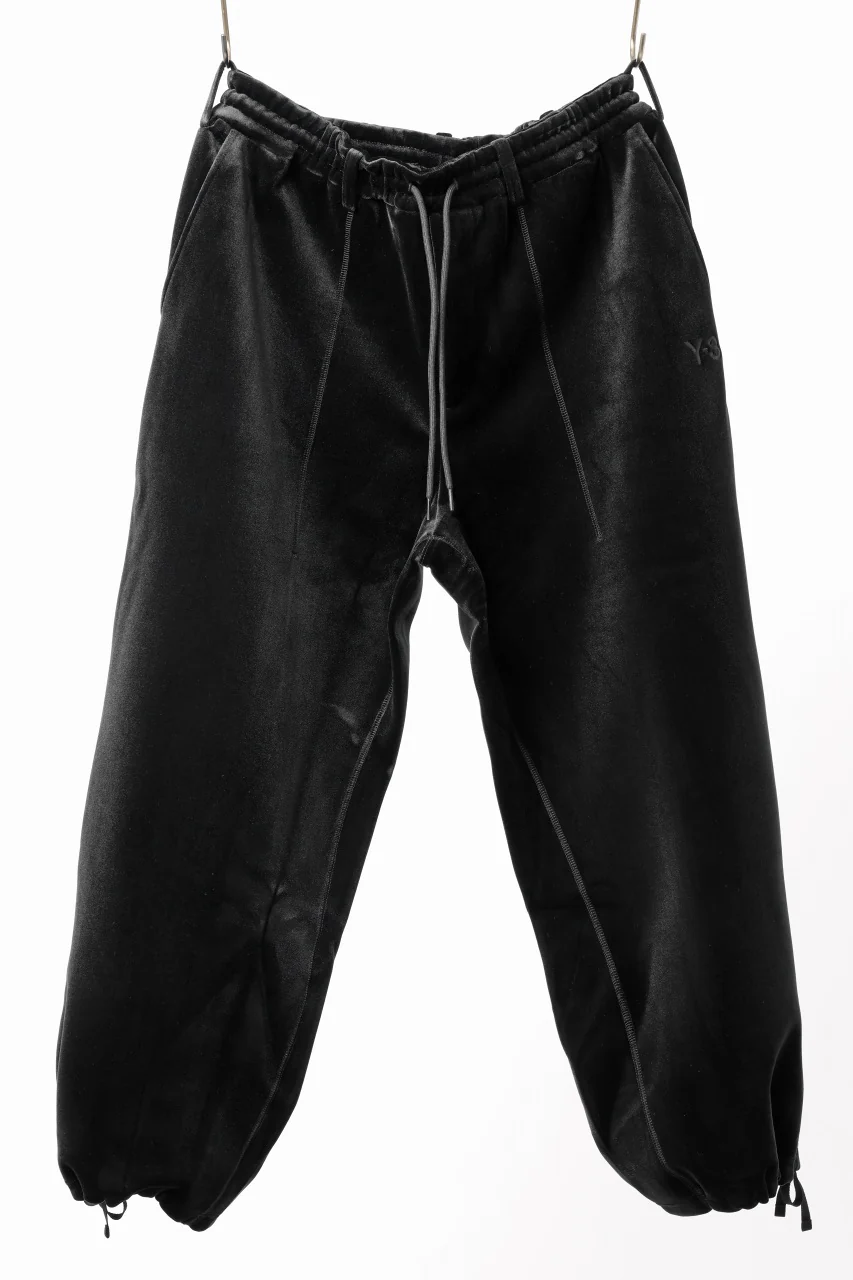 Y-3 Yohji Yamamoto VELVET CUF PANTS (BLACK) - Image 4
