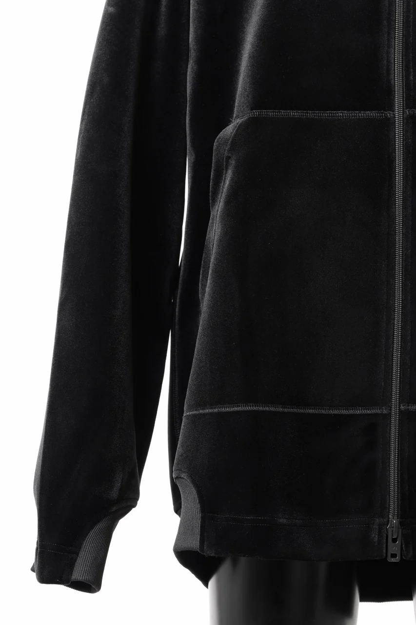 Y-3 Yohji Yamamoto VELVET FULL ZIP HOODIE (BLACK) - Image 10