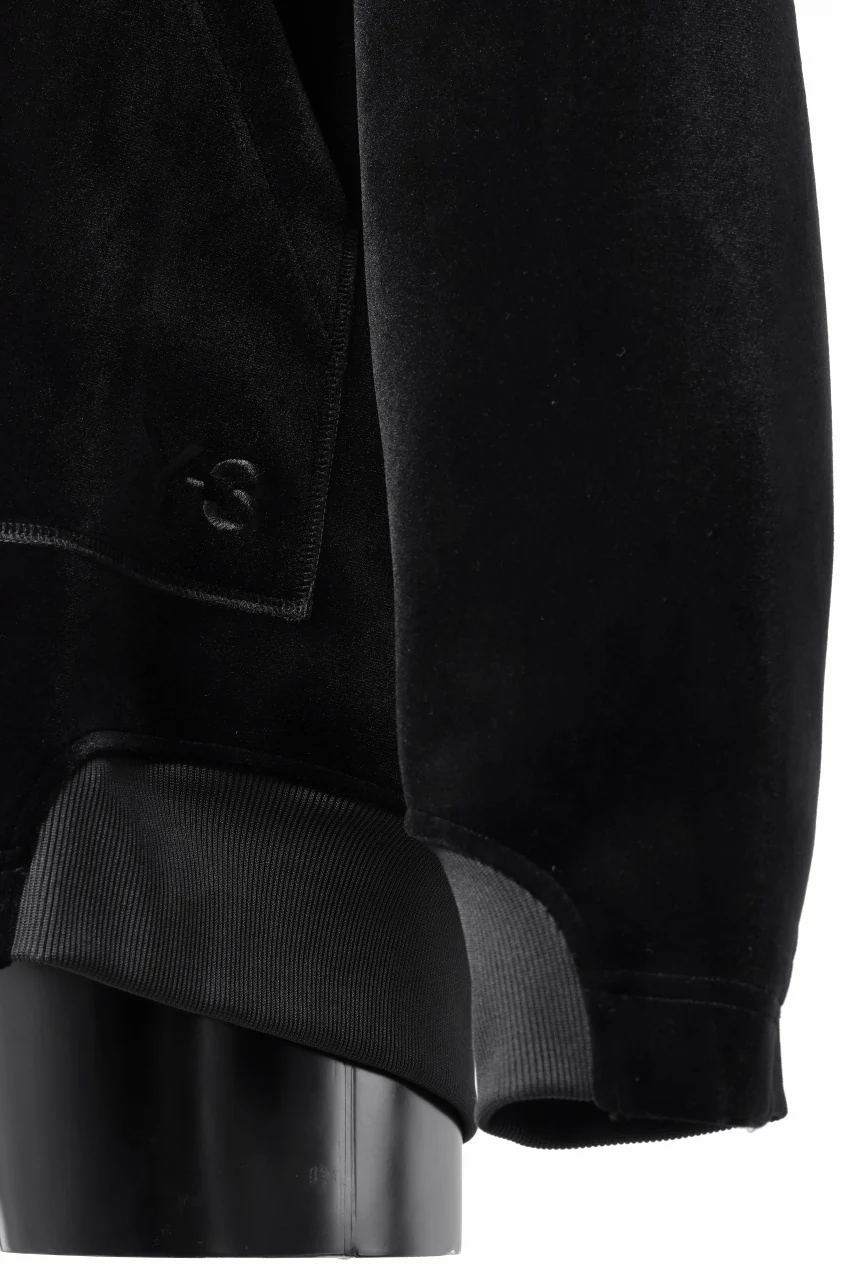 Y-3 Yohji Yamamoto VELVET FULL ZIP HOODIE (BLACK) - Image 12