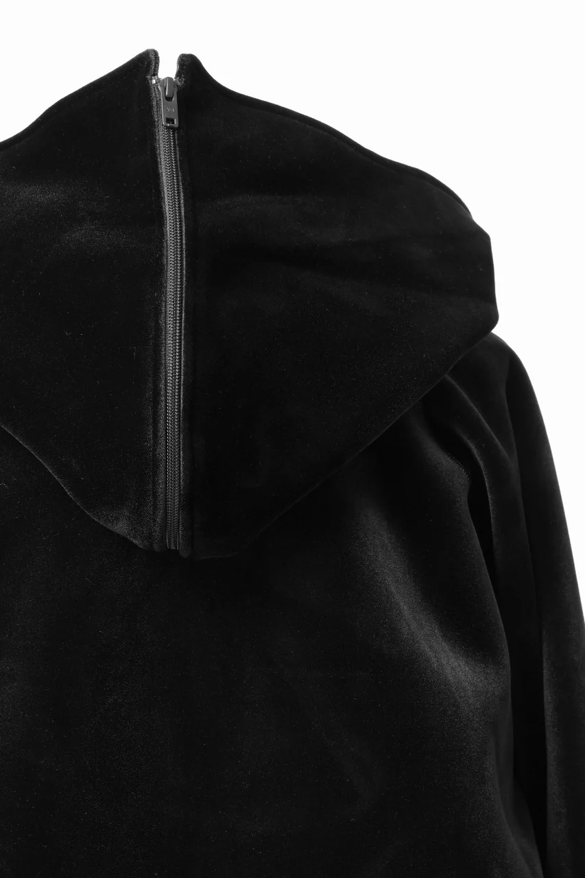 Y-3 Yohji Yamamoto VELVET FULL ZIP HOODIE (BLACK) - Image 13