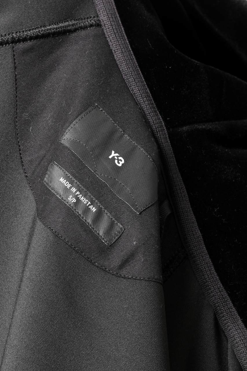 Y-3 Yohji Yamamoto VELVET FULL ZIP HOODIE (BLACK) - Image 15