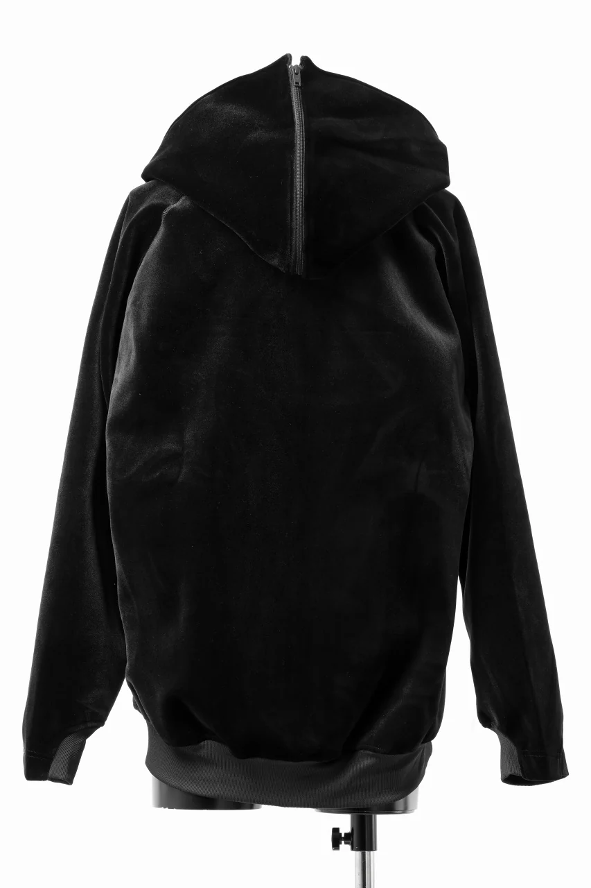 Y-3 Yohji Yamamoto VELVET FULL ZIP HOODIE (BLACK) - Image 5