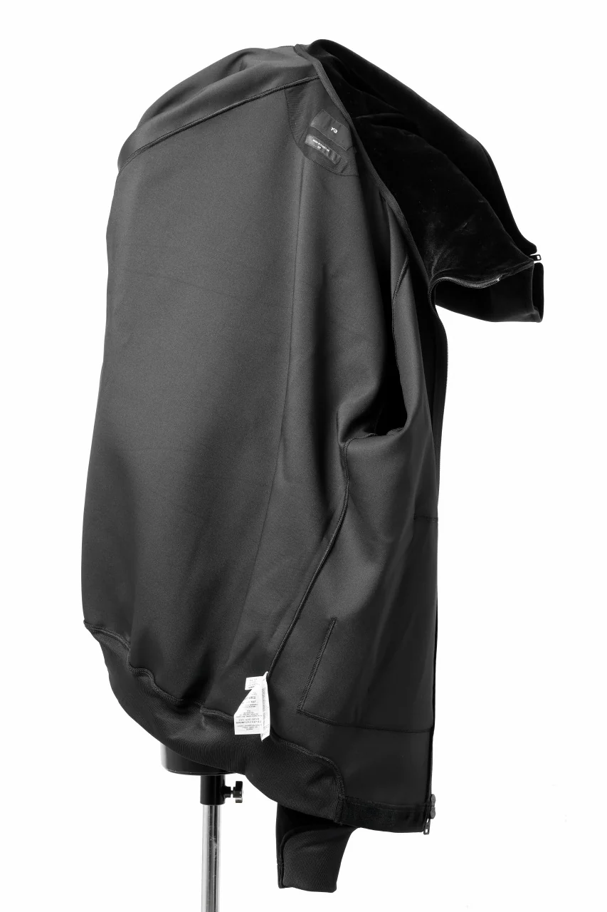 Y-3 Yohji Yamamoto VELVET FULL ZIP HOODIE (BLACK) - Image 6