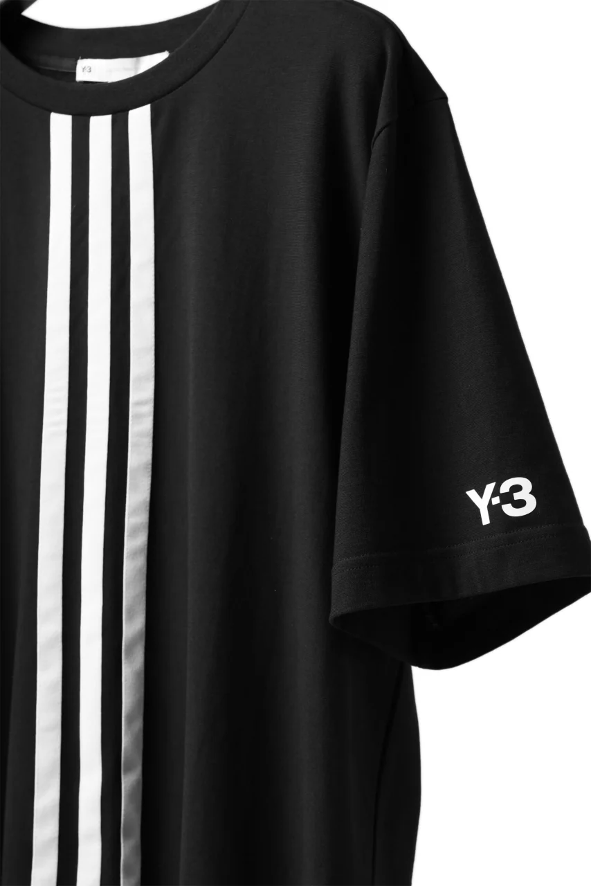 Y-3 Yohji Yamamoto VERTICAL STRIPES REGULAR TOPS (BLACK) - Image 14