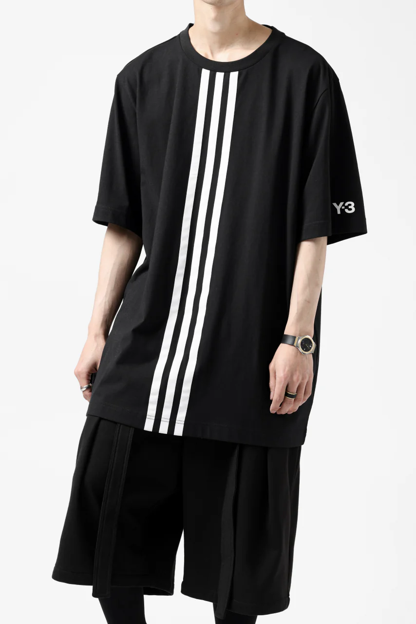 Y-3 Yohji Yamamoto VERTICAL STRIPES REGULAR TOPS (BLACK) - Image 18