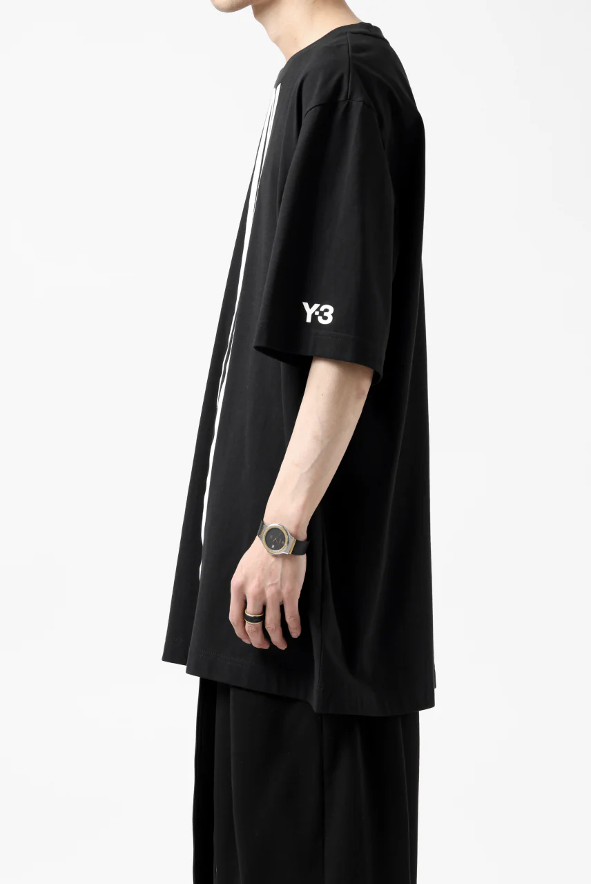 Y-3 Yohji Yamamoto VERTICAL STRIPES REGULAR TOPS (BLACK) - Image 20