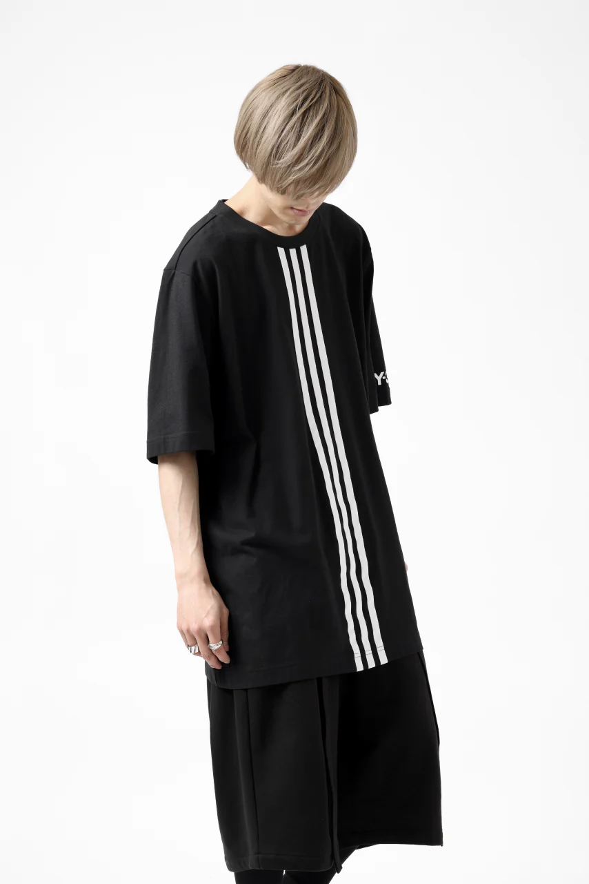 Y-3 Yohji Yamamoto VERTICAL STRIPES REGULAR TOPS (BLACK) - Image 24