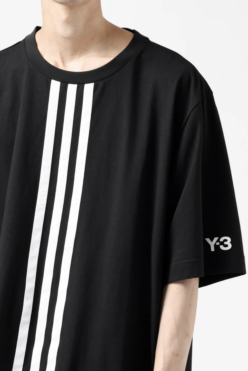 Y-3 Yohji Yamamoto VERTICAL STRIPES REGULAR TOPS (BLACK) - Image 28