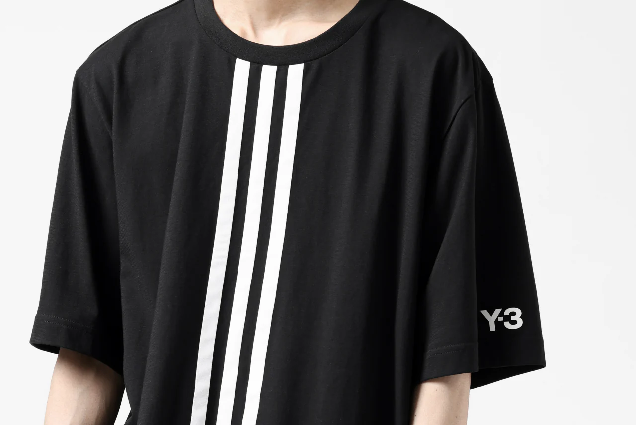 Y-3 Yohji Yamamoto VERTICAL STRIPES REGULAR TOPS (BLACK) - Image 30