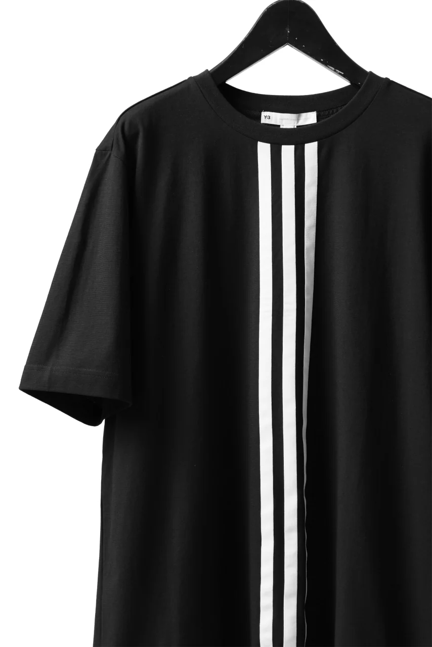 Y-3 Yohji Yamamoto VERTICAL STRIPES REGULAR TOPS (BLACK) - Image 9