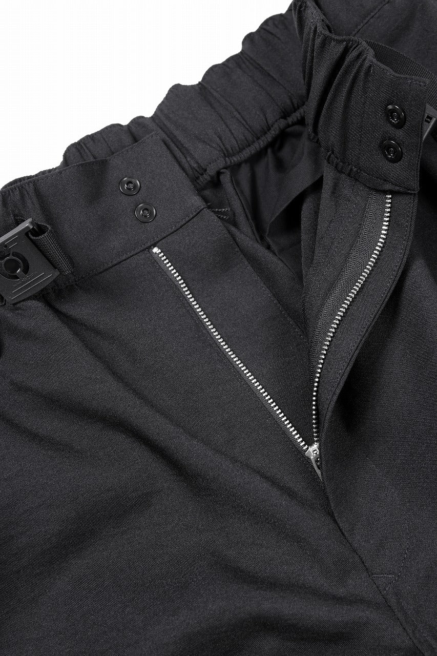 Y-3 Yohji Yamamoto WASH TWILL SHORTS (BLACK) - Image 9