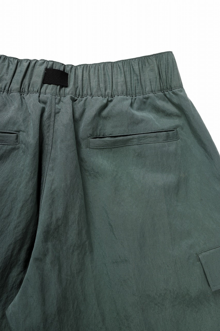Y-3 Yohji Yamamoto WASH TWILL SHORTS (GREEN OXIDE) - Image 10