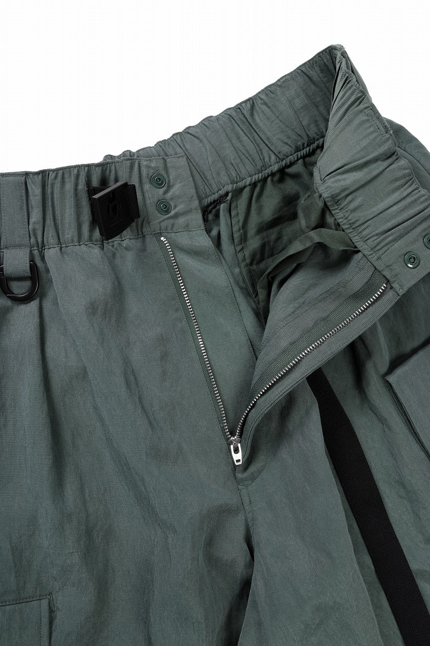 Y-3 Yohji Yamamoto WASH TWILL SHORTS (GREEN OXIDE) - Image 8