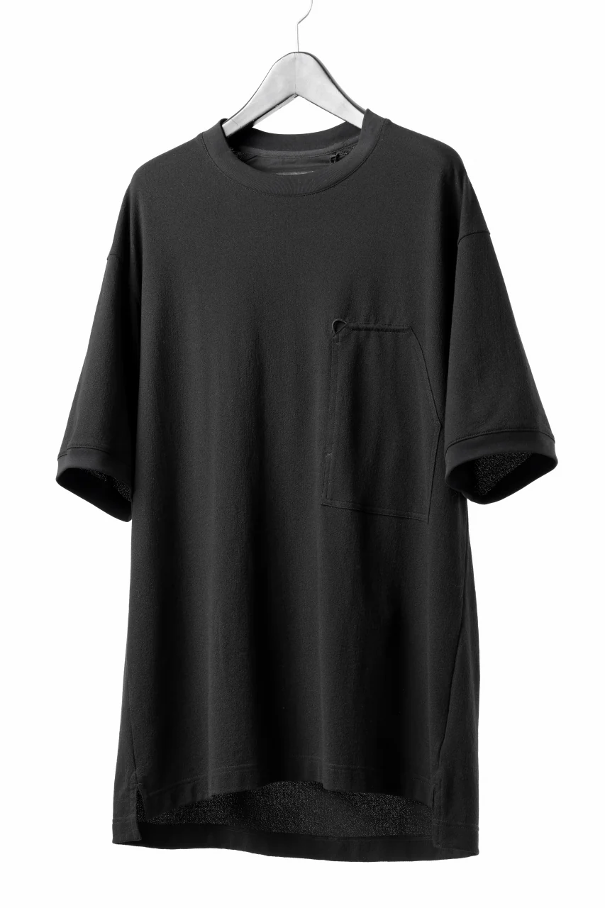 Y-3 Yohji Yamamoto WORK WEAR TEE / CREPE COTTON JERSEY (BLACK) - Image 2