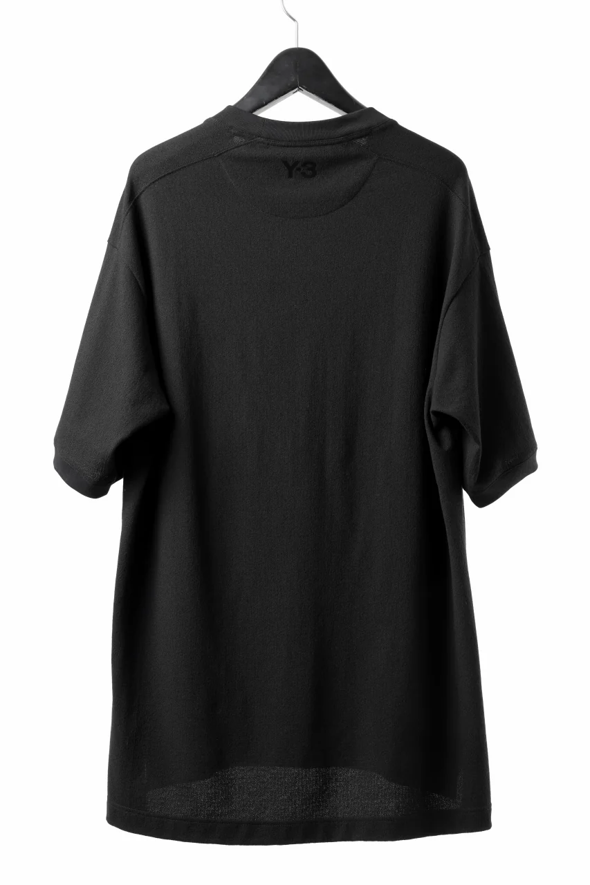 Y-3 Yohji Yamamoto WORK WEAR TEE / CREPE COTTON JERSEY (BLACK) - Image 3