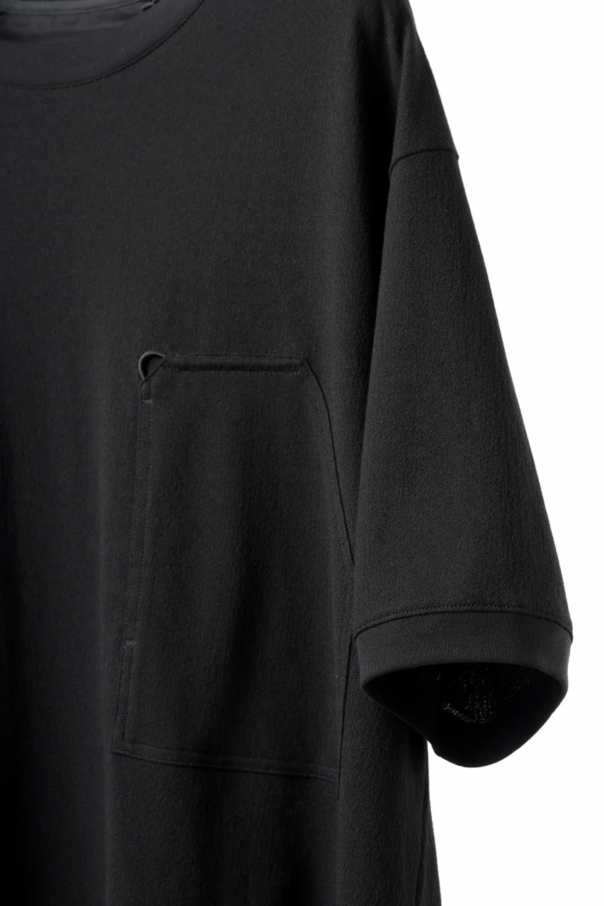 Y-3 Yohji Yamamoto WORK WEAR TEE / CREPE COTTON JERSEY (BLACK) - Image 5