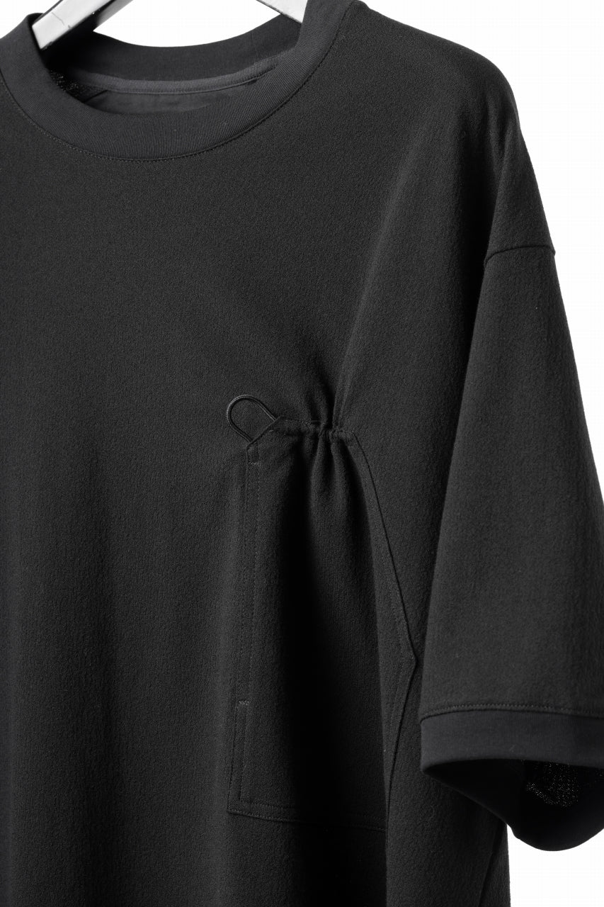 Y-3 Yohji Yamamoto WORK WEAR TEE / CREPE COTTON JERSEY (BLACK) - Image 6