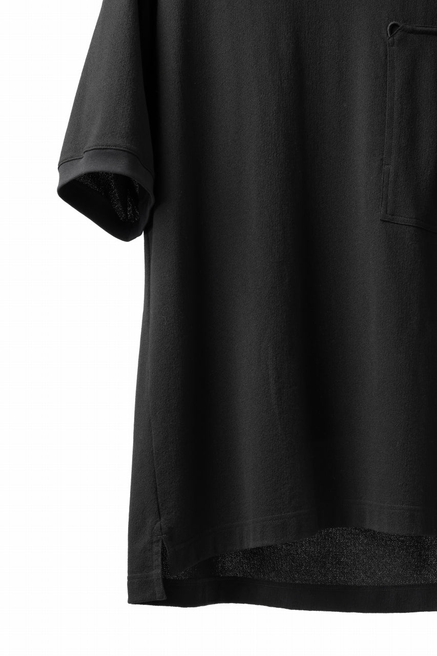 Y-3 Yohji Yamamoto WORK WEAR TEE / CREPE COTTON JERSEY (BLACK) - Image 7