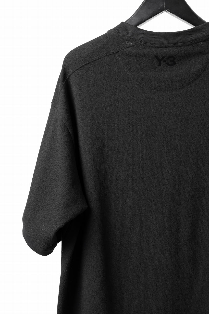 Y-3 Yohji Yamamoto WORK WEAR TEE / CREPE COTTON JERSEY (BLACK) - Image 9