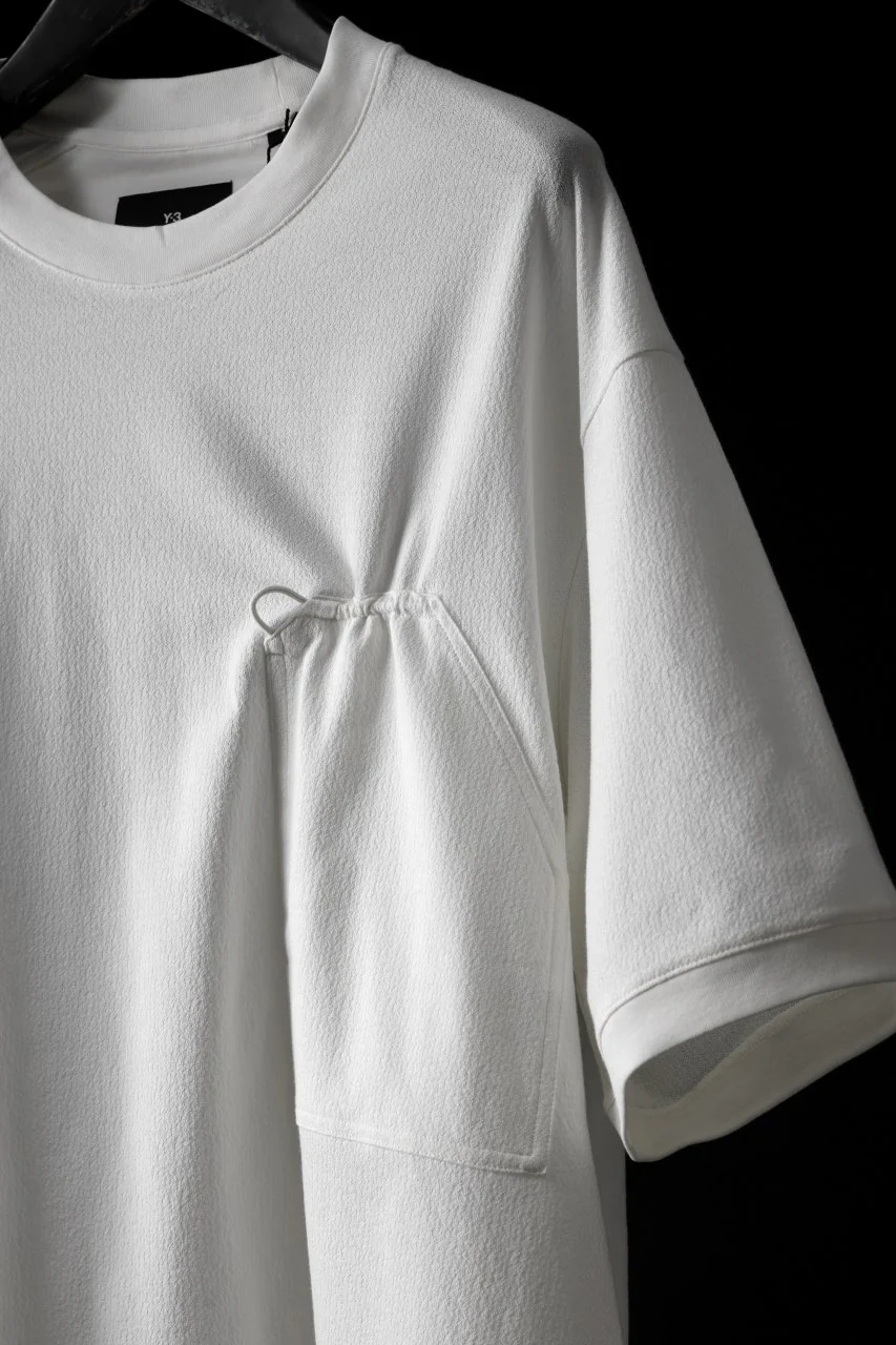 Y-3 Yohji Yamamoto WORK WEAR TEE / CREPE COTTON JERSEY (OFF WHITE) - Image 8