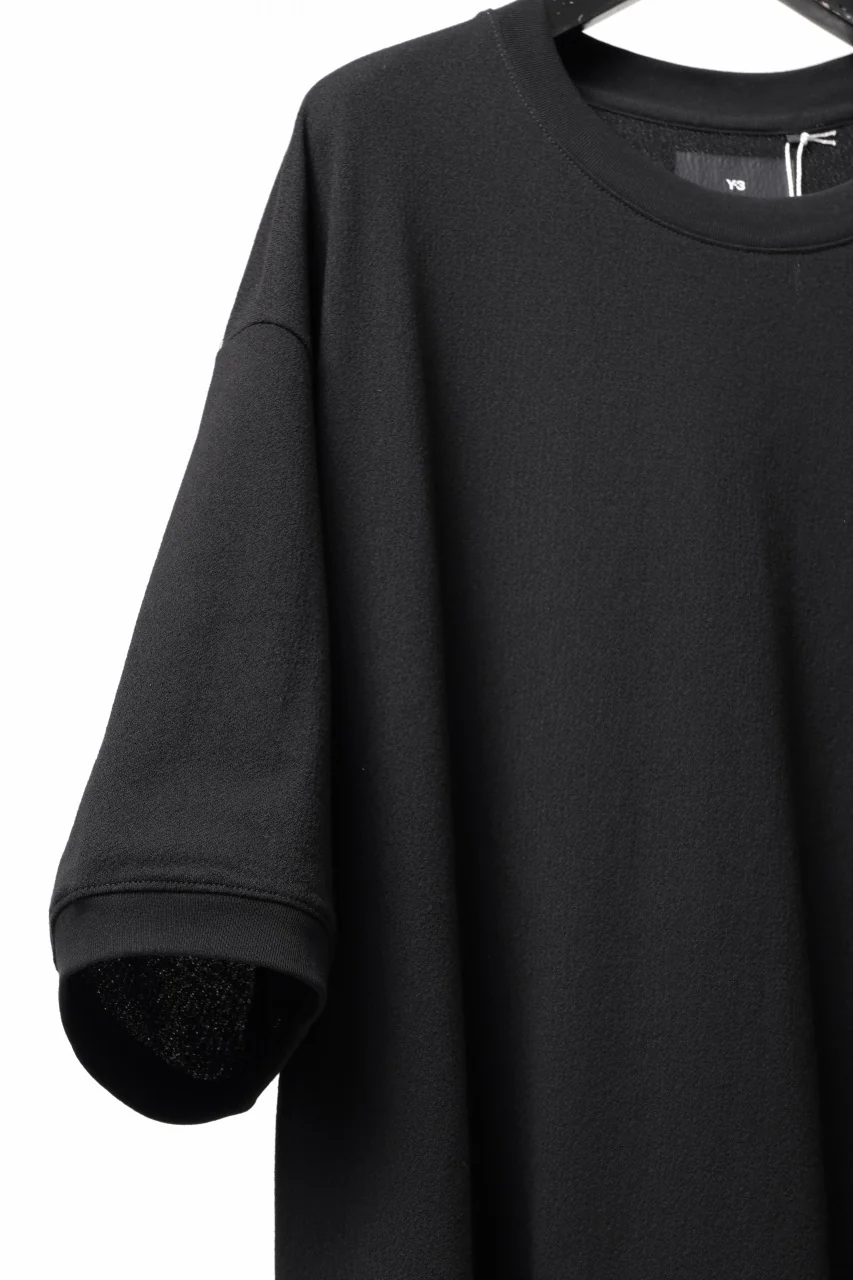 Y-3 Yohji Yamamoto WRKWR S/S TEE / CREPE JERSEY (BLACK) - Image 4