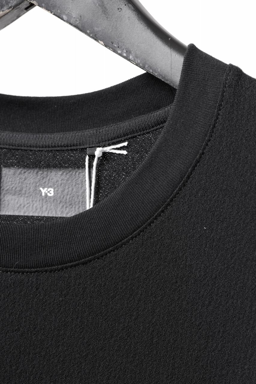 Y-3 Yohji Yamamoto WRKWR S/S TEE / CREPE JERSEY (BLACK) - Image 7